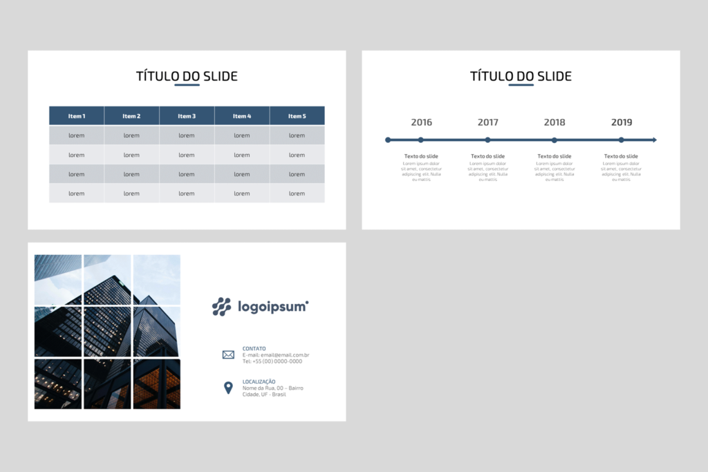 Negócios 01 – Modelo de Template em PowerPoint