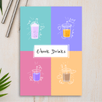 E-book Drinks – Modelo de Template em PowerPoint