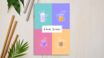 E-book Drinks – Modelo de Template em PowerPoint