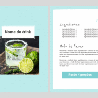 E-book Drinks – Modelo de Template em PowerPoint