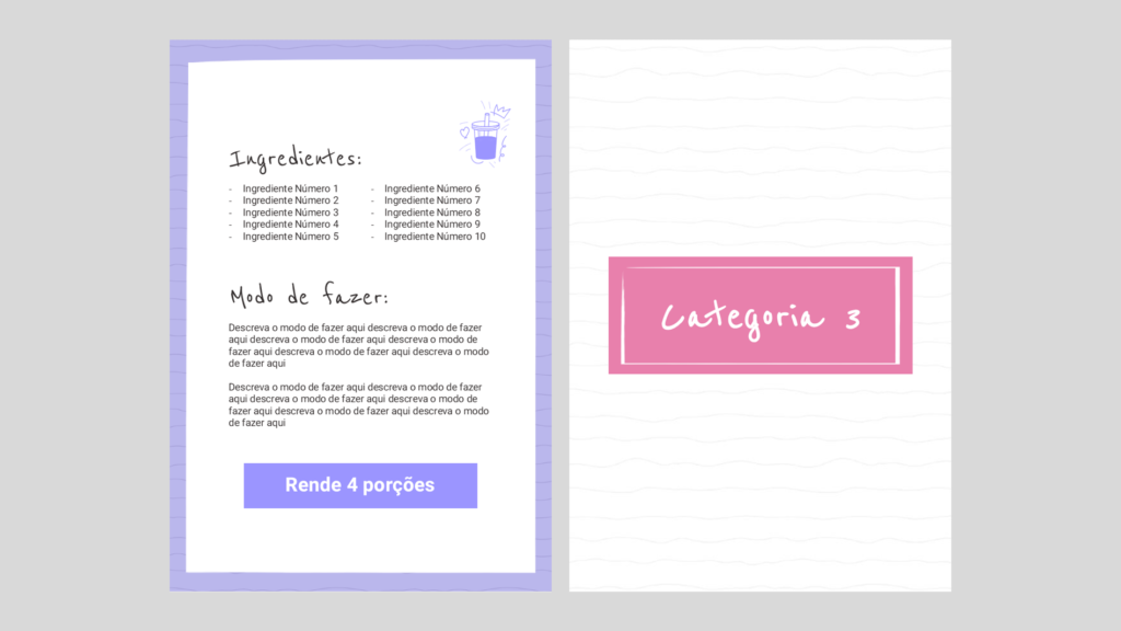 E-book Drinks – Modelo de Template em PowerPoint