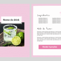 E-book Drinks – Modelo de Template em PowerPoint