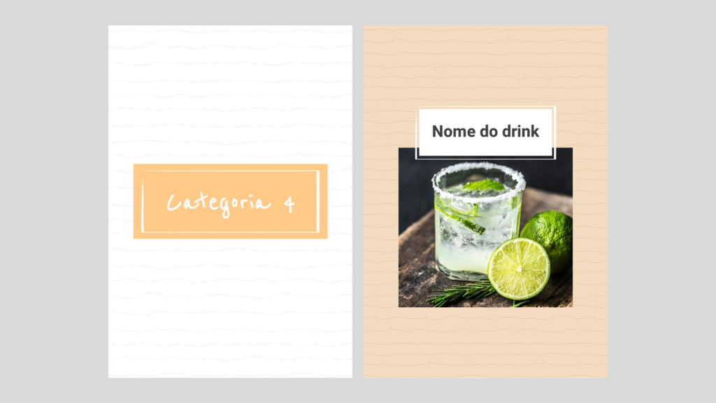 E-book Drinks – Modelo de Template em PowerPoint
