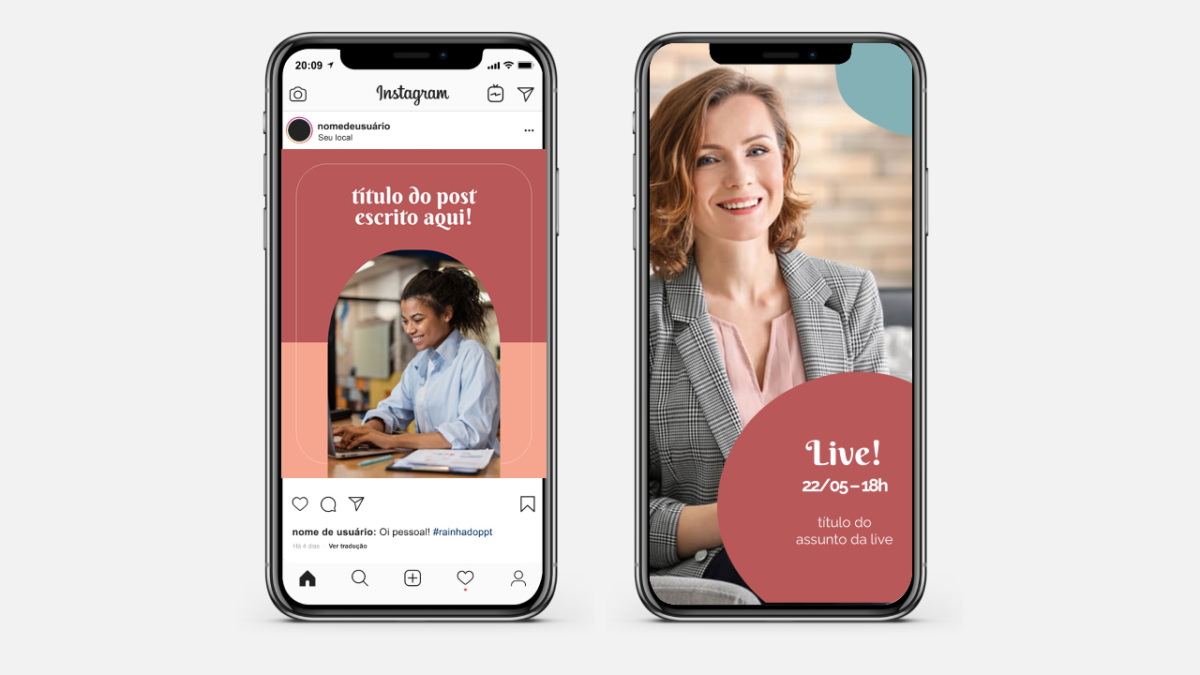 Instagram Amigável - Modelo de Template em PowerPoint