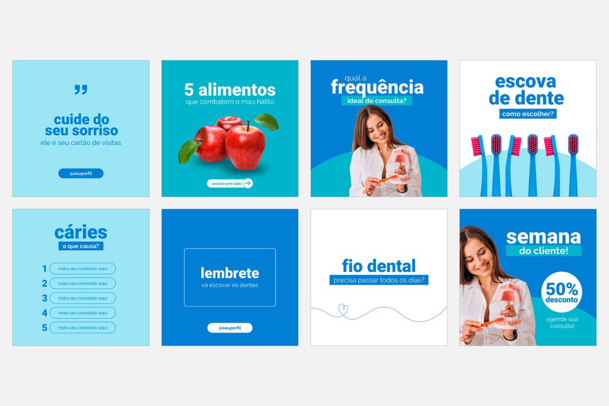 Instagram Odontologia - Modelo de Template em PowerPoint