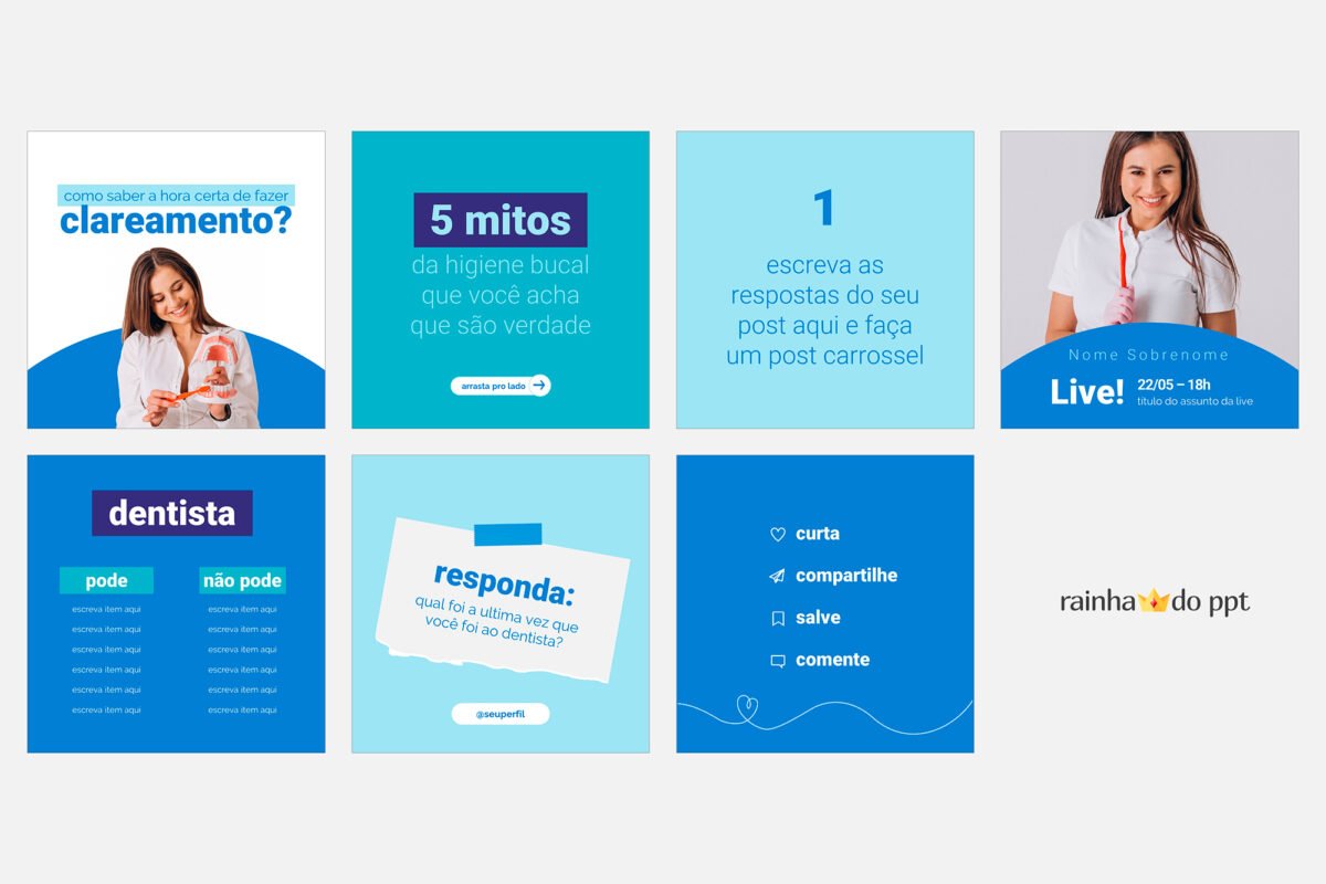 Instagram Odontologia - Modelo de Template em PowerPoint