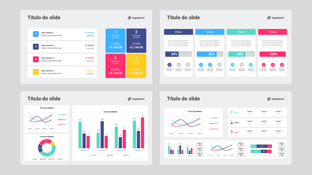 Dashboards – Modelo de Template em PowerPoint
