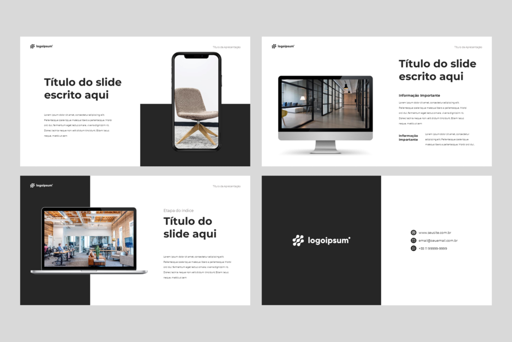 Negócios 03 – Modelo de Template em PowerPoint