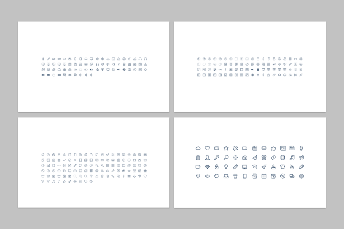 Ícones Editáveis - Modelo de Template em PowerPoint