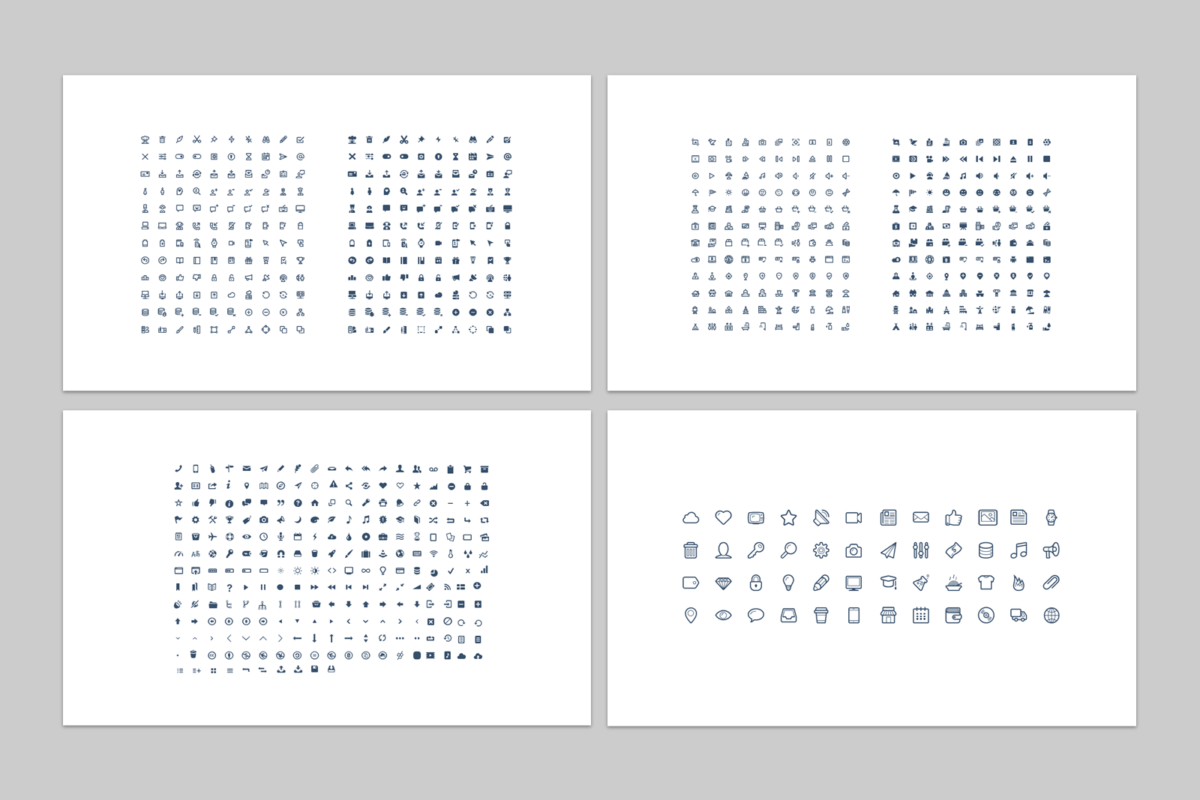 Ícones Editáveis - Modelo de Template em PowerPoint