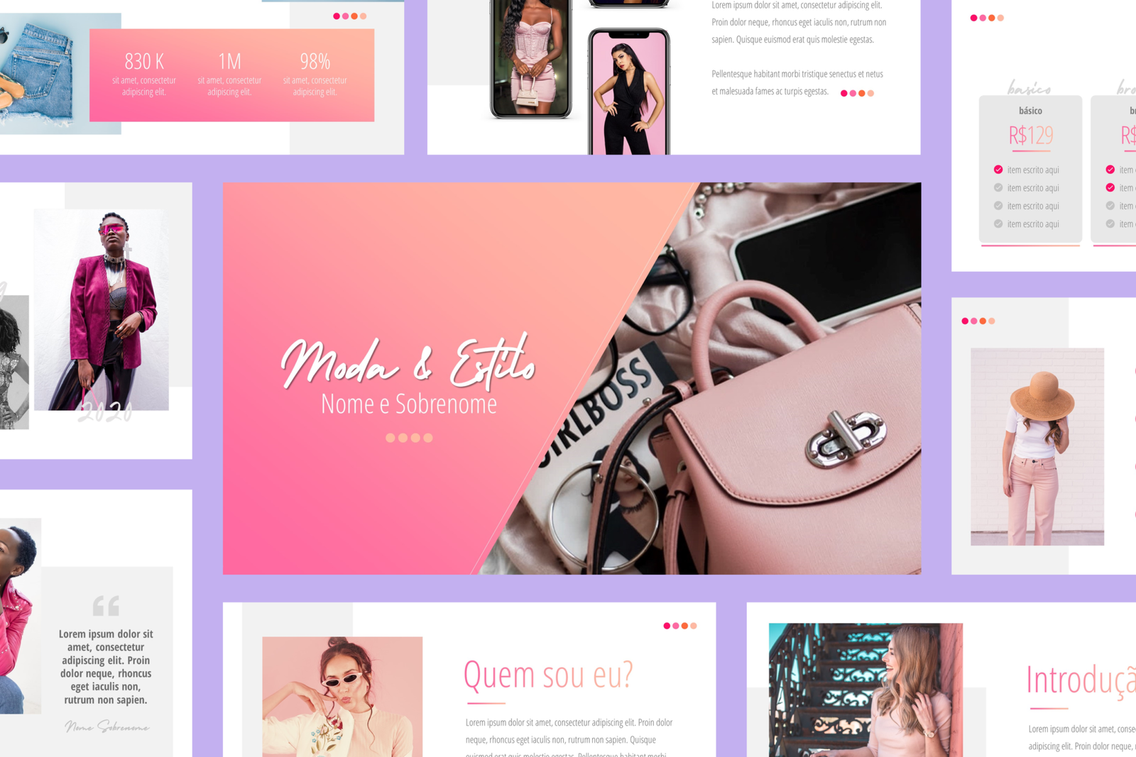 Moda & Estilo – Modelo de Template em PowerPoint