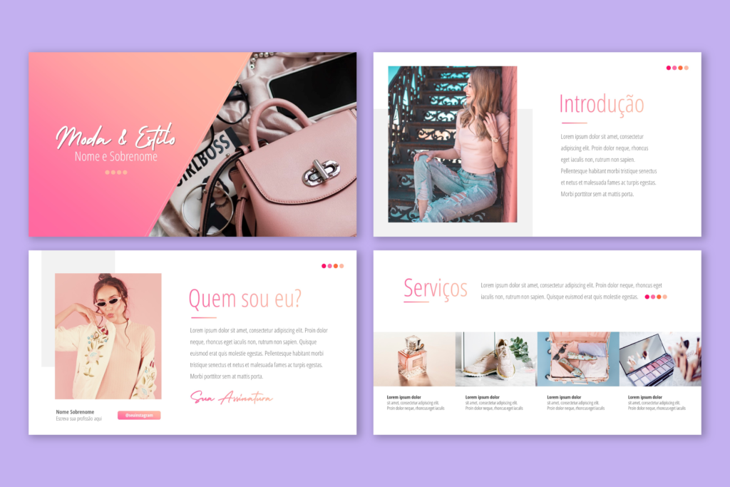 Moda & Estilo – Modelo de Template em PowerPoint