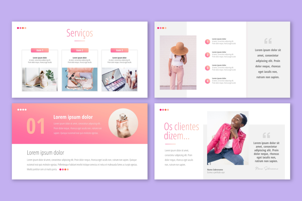 Moda & Estilo – Modelo de Template em PowerPoint