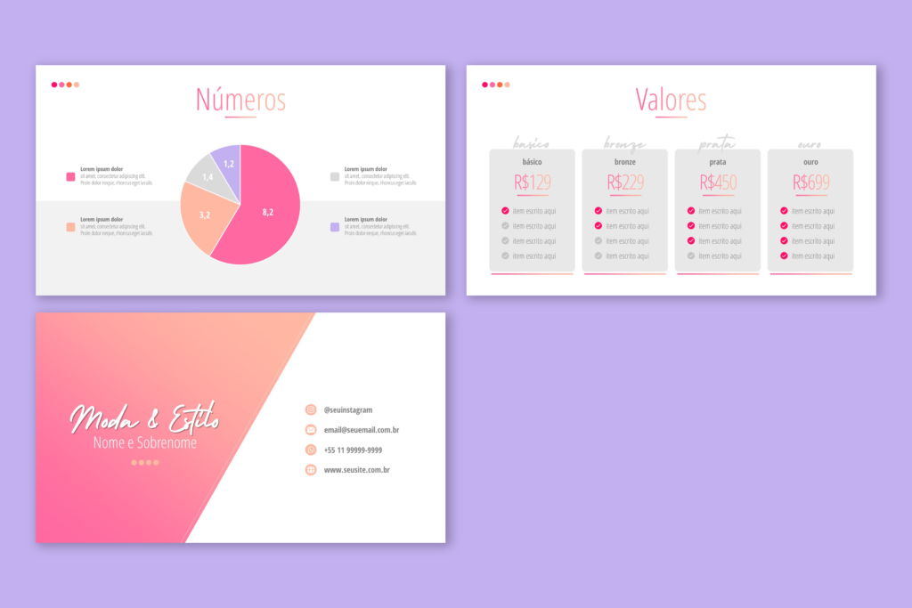 Moda & Estilo – Modelo de Template em PowerPoint