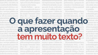 O que fazer quando a apresentação tem muito texto?