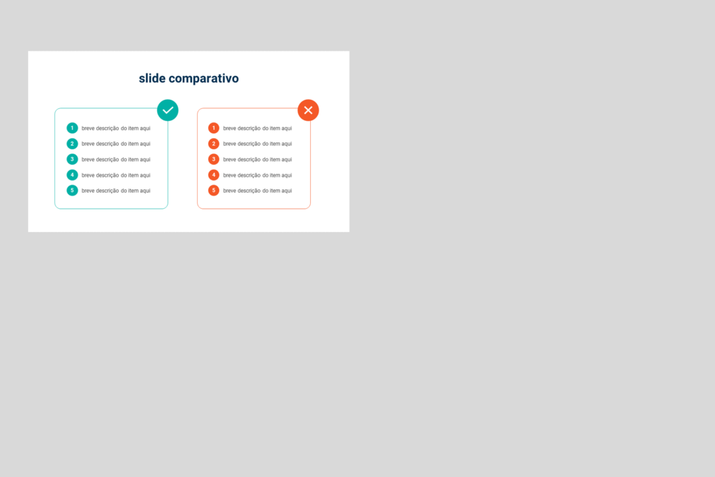 Comparativa – Modelo de Template em PowerPoint
