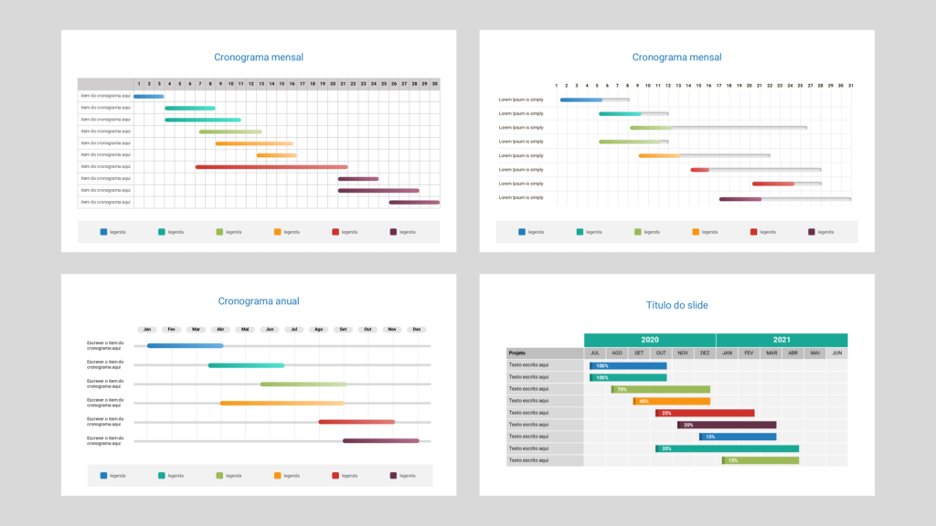 Cronograma – Modelo de Template em PowerPoint