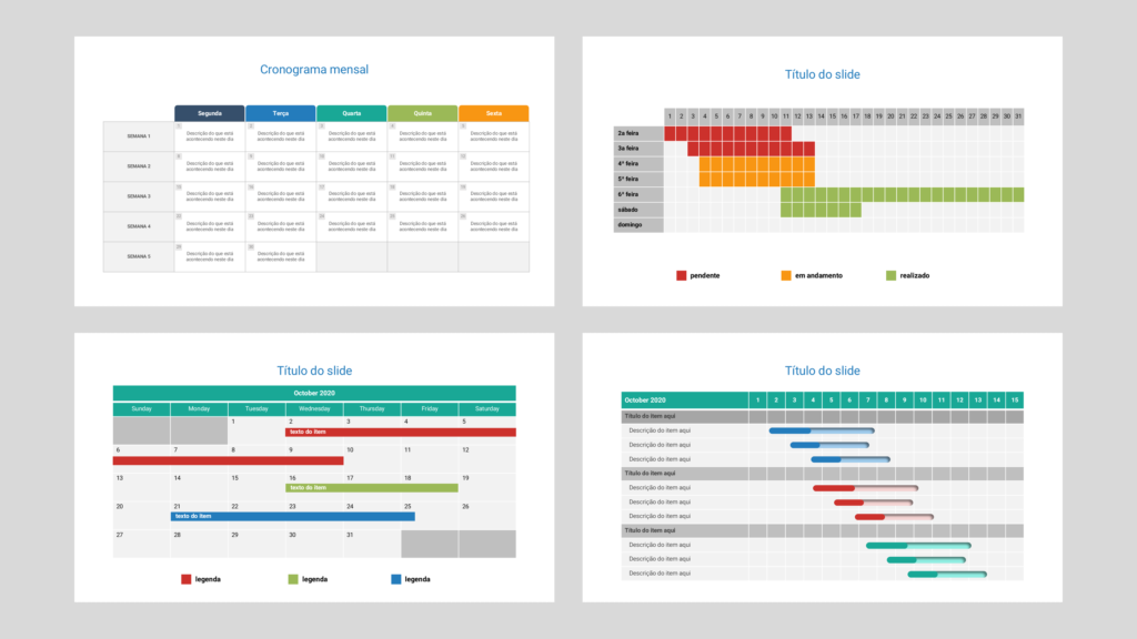 Cronograma – Modelo de Template em PowerPoint
