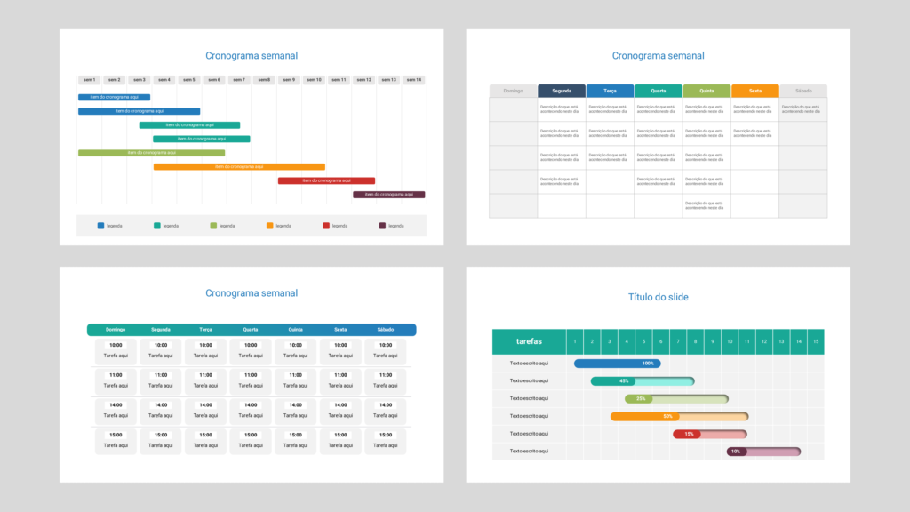 Cronograma – Modelo de Template em PowerPoint