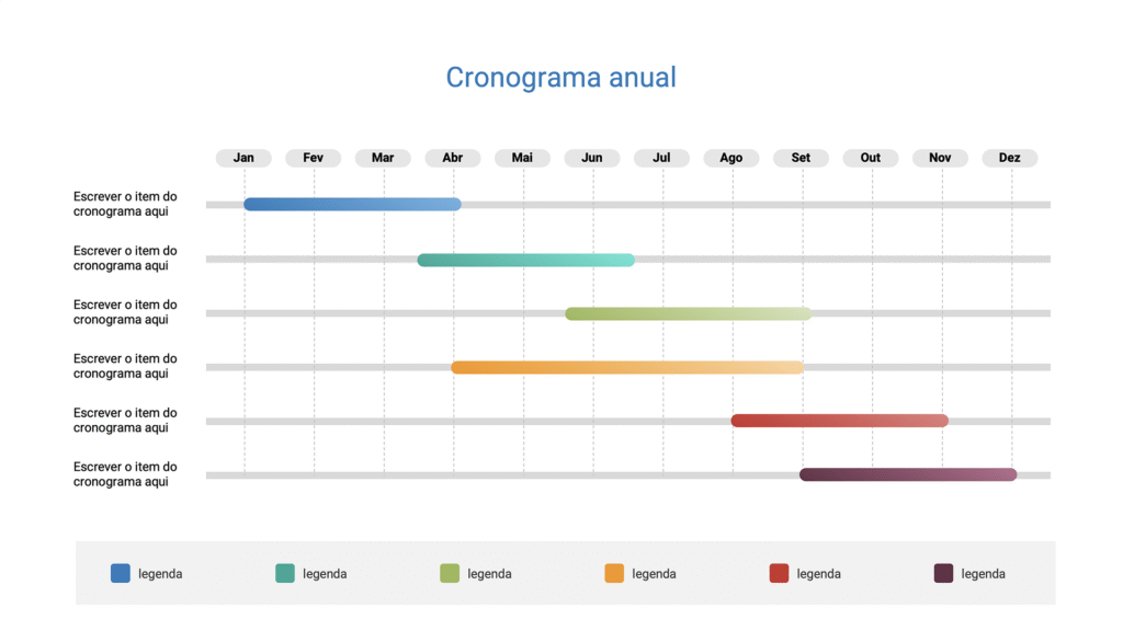 Cronograma – Modelo de Template em PowerPoint