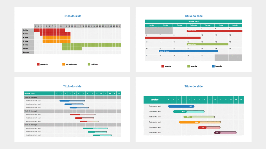 Cronograma – Modelo de Template em PowerPoint