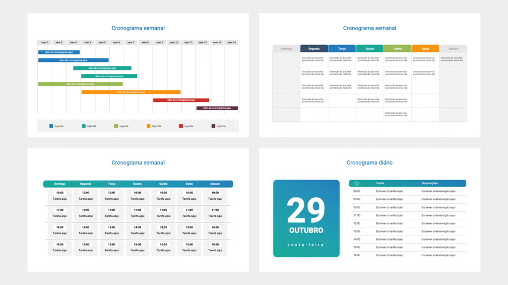 Cronograma – Modelo de Template em PowerPoint