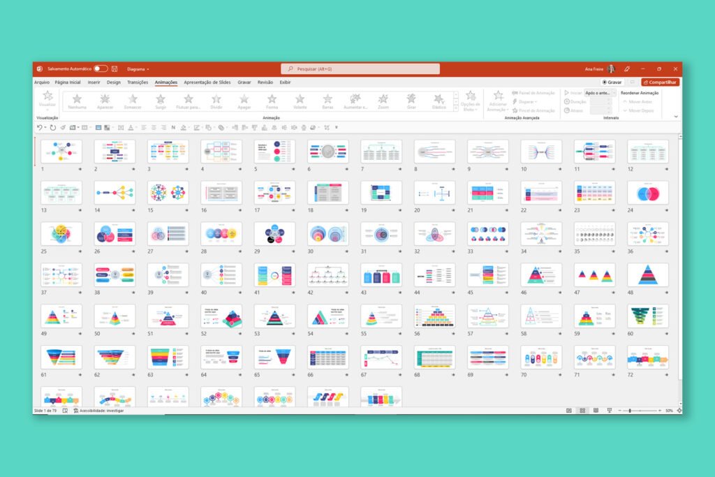 Diagramas – Modelo de Template em PowerPoint