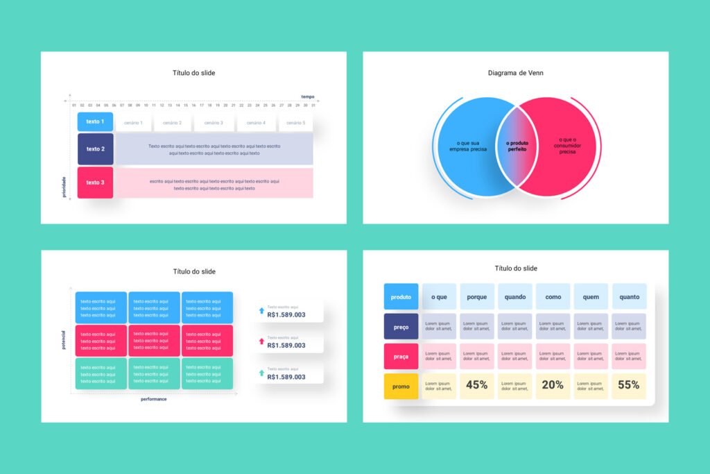 Diagramas – Modelo de Template em PowerPoint