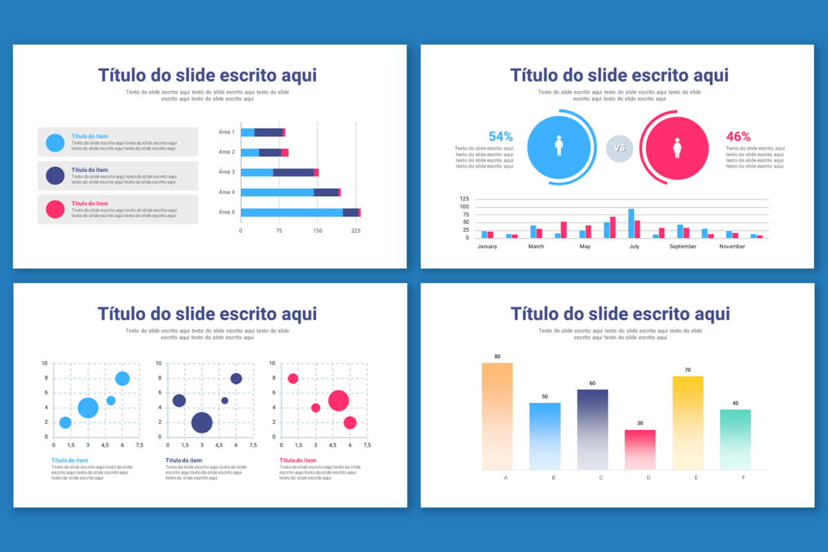 Gráficos - Modelo de Template em PowerPoint