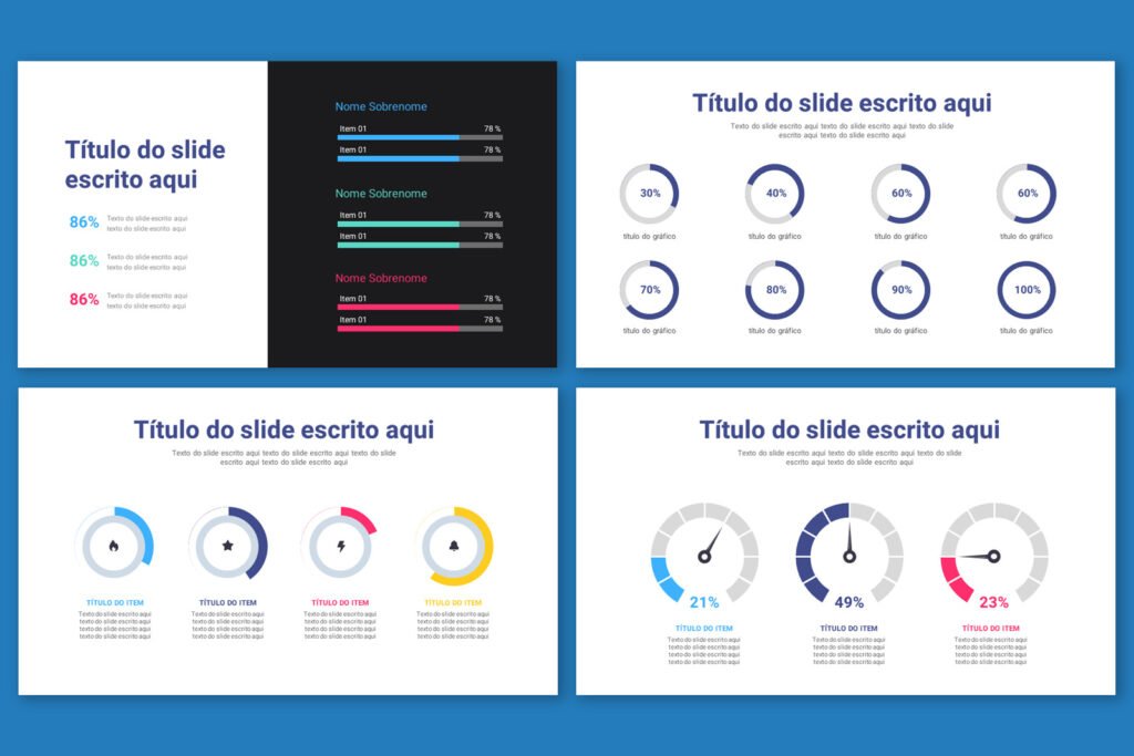 Gráficos – Modelo de Template em PowerPoint