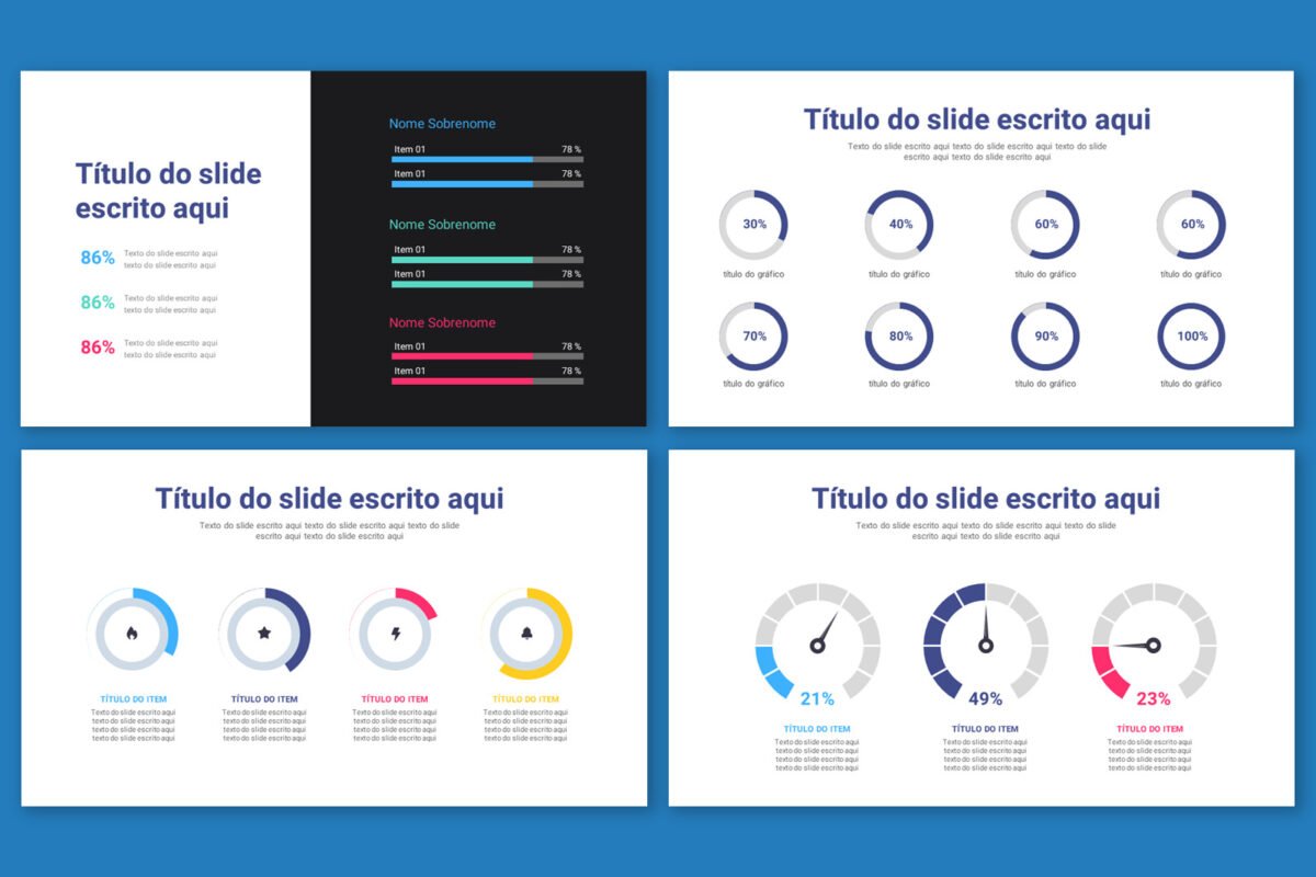 Gráficos - Modelo de Template em PowerPoint