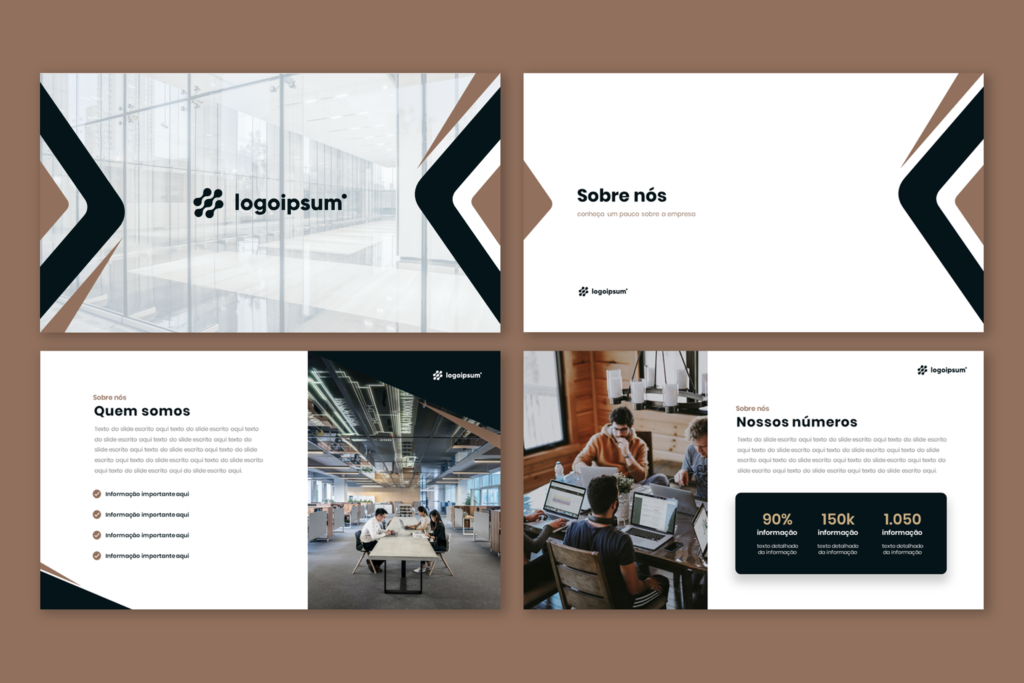 Institucional 01 – Modelo de Template em PowerPoint