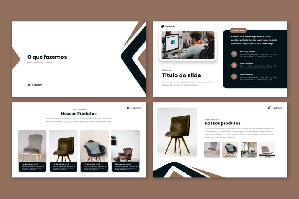 Institucional 01 – Modelo de Template em PowerPoint
