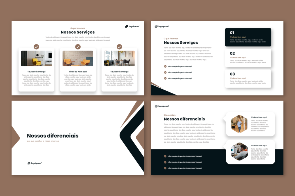 Institucional 01 – Modelo de Template em PowerPoint