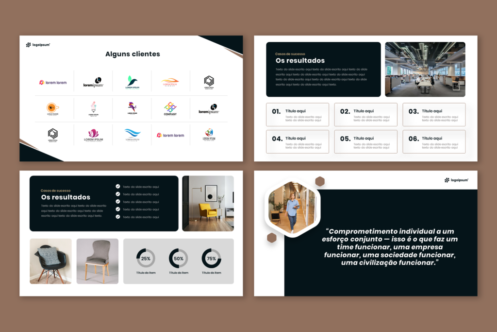 Institucional 01 – Modelo de Template em PowerPoint