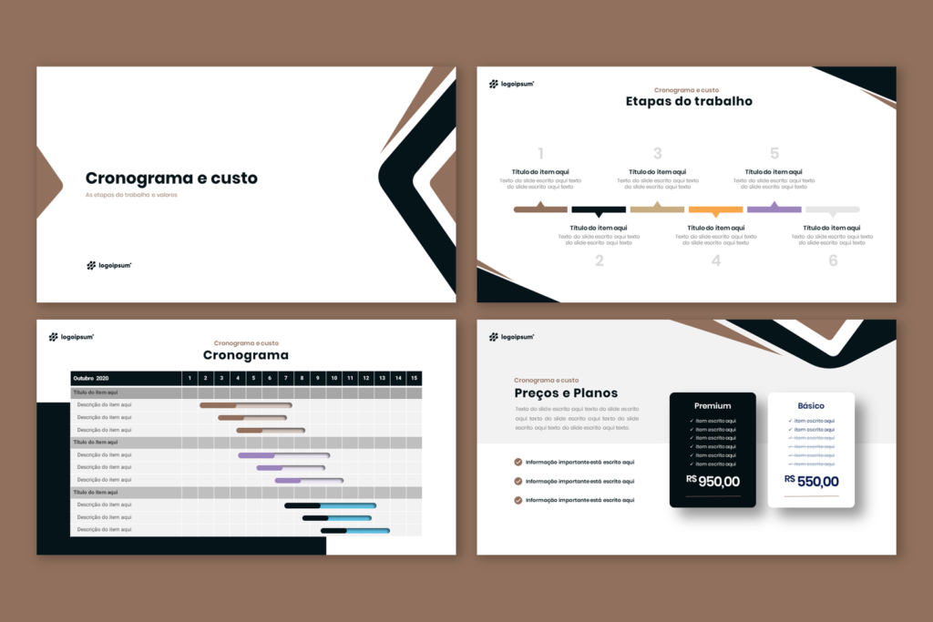 Institucional 01 – Modelo de Template em PowerPoint