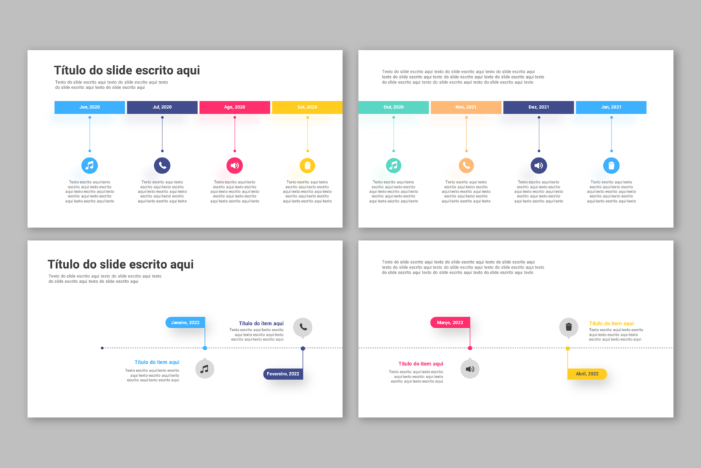 Linha do Tempo – Modelo de Template em PowerPoint