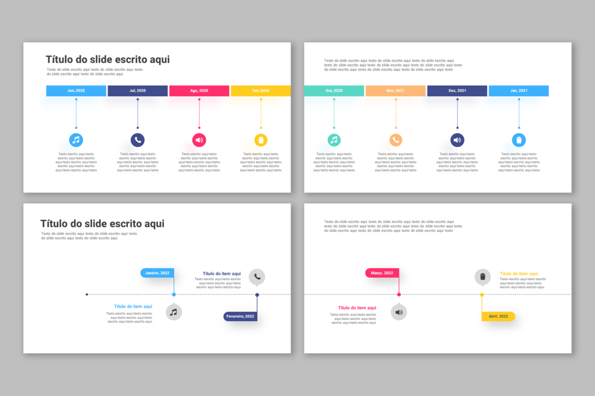 Linha do Tempo - Modelo de Template em PowerPoint