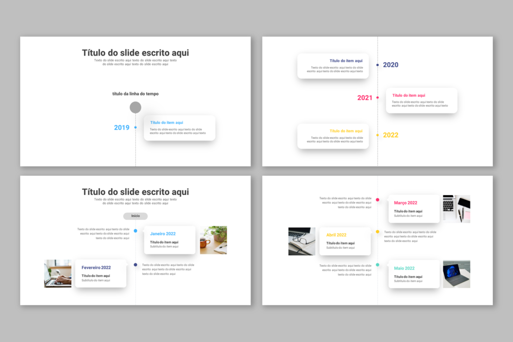 Linha do Tempo – Modelo de Template em PowerPoint