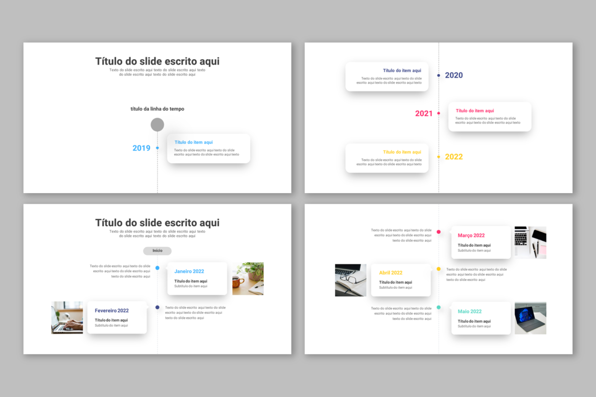 Linha do Tempo - Modelo de Template em PowerPoint