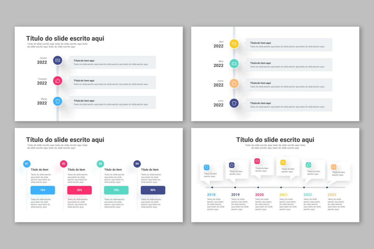 Linha do Tempo - Modelo de Template em PowerPoint