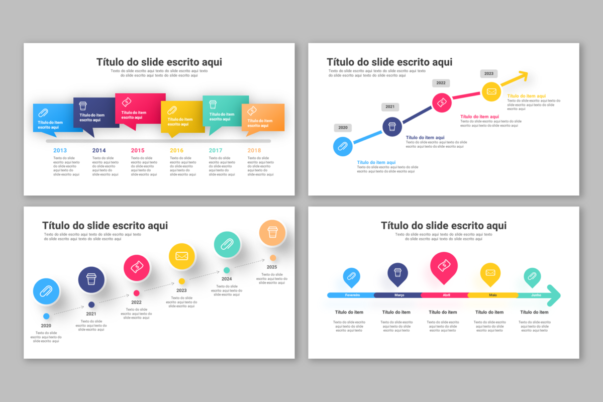 Linha do Tempo - Modelo de Template em PowerPoint