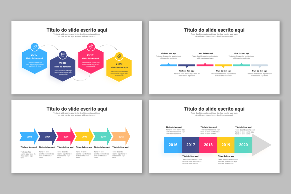 Linha do Tempo - Modelo de Template em PowerPoint