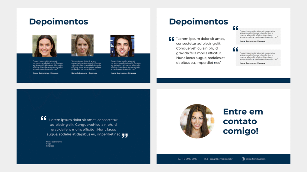 Pessoal 01 – Modelo de Template em PowerPoint