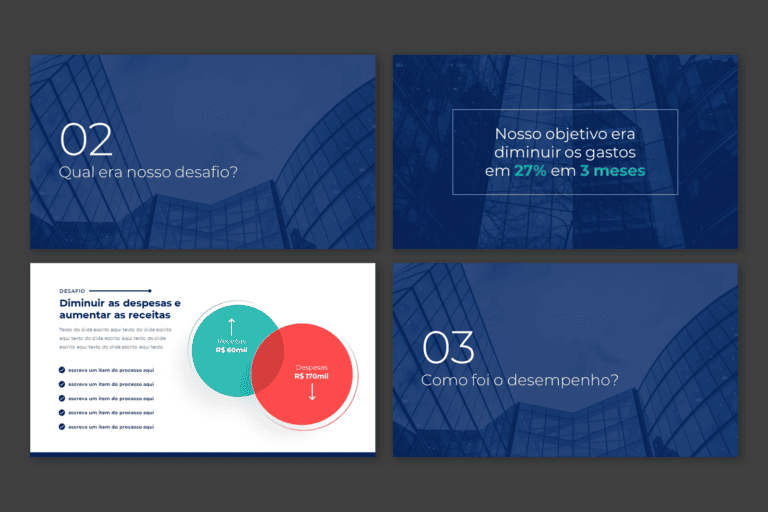 Modelo de Resultados em PowerPoint - Rainha do PPT