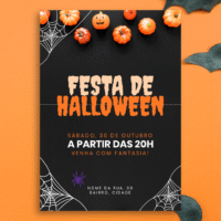 Convite Festa – Halloween – Modelo de Template em PowerPoint