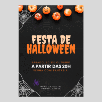 Convite Festa – Halloween – Modelo de Template em PowerPoint