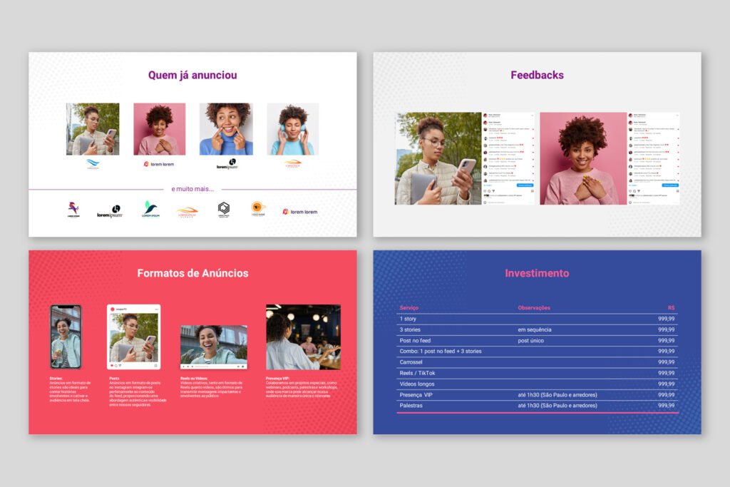 Mídia Kit – Modelo de Template em PowerPoint