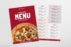 Cardápio de Pizza – Modelo de Template em PowerPoint