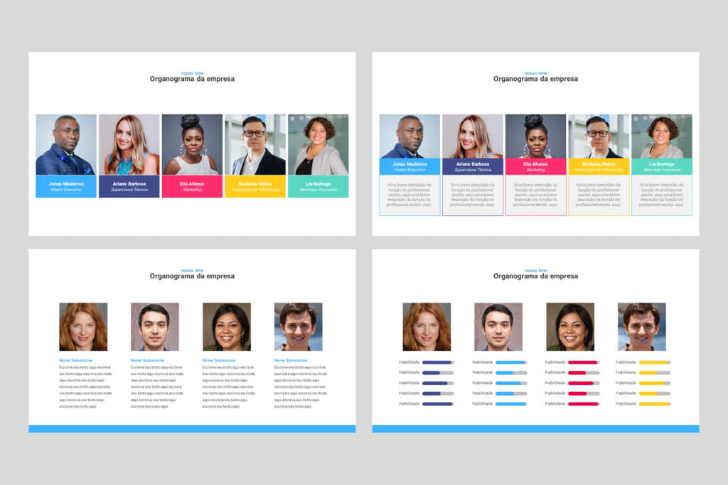 Organogramas – Modelo de Template em PowerPoint
